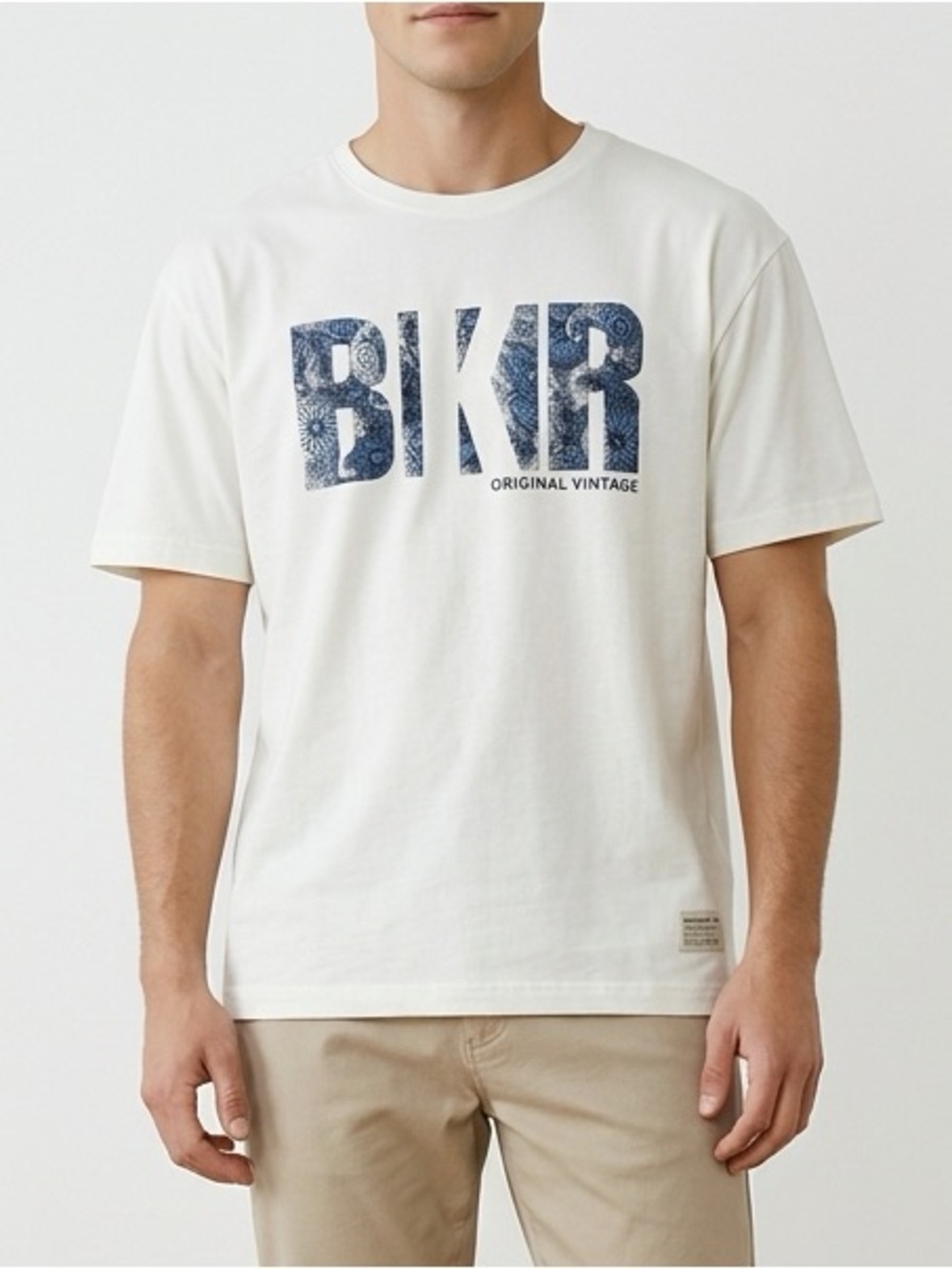 Buckaroo White Tee with Blue Graphic | Men’s | Large